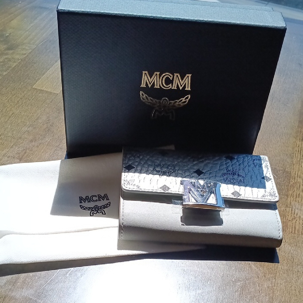 MCM Black and Silver Key Holder